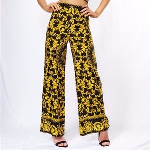 Baroque print pants